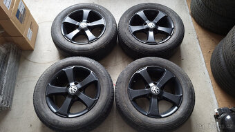 Orig letní černá ALU kola 15" 5x112 VW Golf 5,6,Touran,Cadd - 2