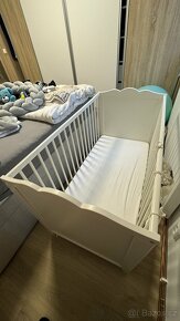 Dětská postýlka ikea 120x60 včetně nové matrace Babymatex - 2