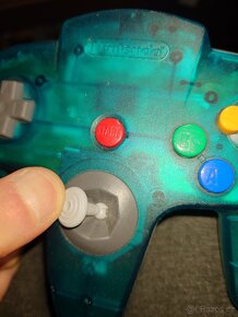 Nintendo 64 vzácnější barva modrá průhledná - 2