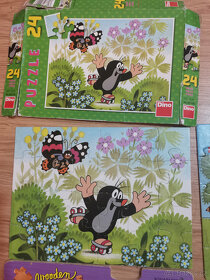 Puzzle krteček, minnie, frozen, medvídek pú - 2