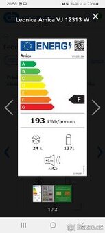 Lednička Amika s mrazícím prostorem v. 123 cm - 2