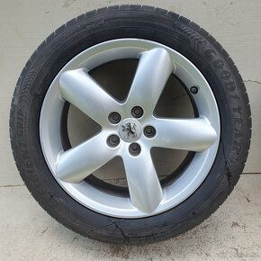 Originální Alu kola Peugeot 17" 5x108, letní Good Year - 2