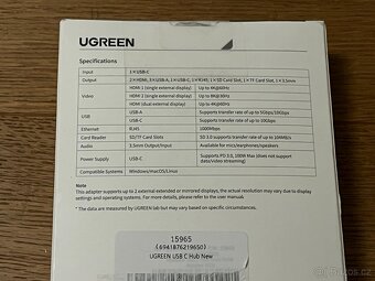 Ugreen USB-C Dokovací stanice, 2 x HDMI, nová - 2