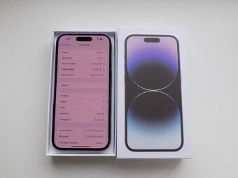 APPLE iPhone 14 Pro 256GB Deep Purple - ZÁRUKA - TOP STAV - 2