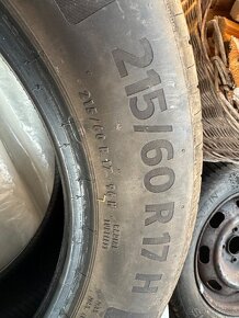 Prodám pneumatiky Continental Eco Contact 215/60 R17 96 H - 2