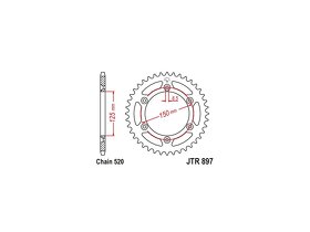 Nová řetězová rozeta JTR897.50SC - 2