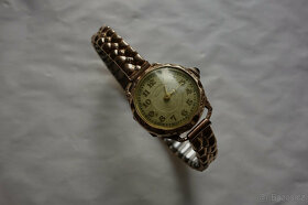 Pěkné,staré, dámské, art- decové zlaté hodinky  Natalis - 2