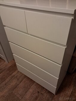 Ikea komoda Malm 6 zásuvek bílá - 2