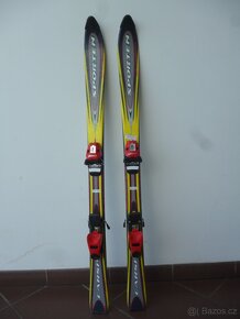 Lyže 120cm + lyžařské boty 23,5 dětské dívčí lyžáky + hůlky - 2