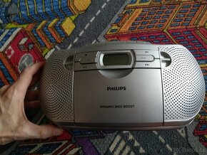 Přenosné rádio s přehrávači audiokazet a CD PHILIPS AZ1027/1 - 2