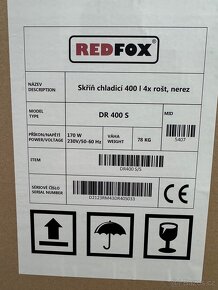 Skříň chladicí 400 l. Redfox DR 400 s, - 2