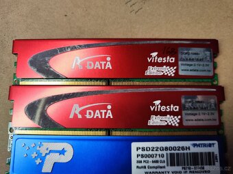 6GB DDR2 - 2x 1GB A-data a 2x 2GB Patriot - 2