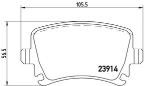 Zadní brzdové destičky Brembo - 2