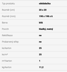 Obklad RAKO WAA1N104, WAA1N000, GAA1K003, WATGY352, - 2