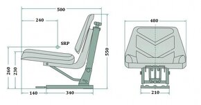 Sedačka pro Zetor C-330 C-360 a iné - 2