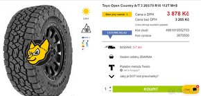 Toyo Open Country A/T 3 265/70 R16 zimní NOVÉ  +ALU - 2