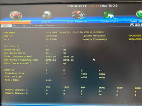 Gigabyte GA-H77M-D3H+i3-2120 3.3GHz+8GB RAM - 2