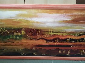 Velký moderní obraz-starý Egypt, 107x57 cm - 2