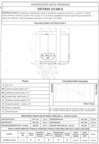 Prodám plynový kotel VICTRIX 24 kW X - 2
