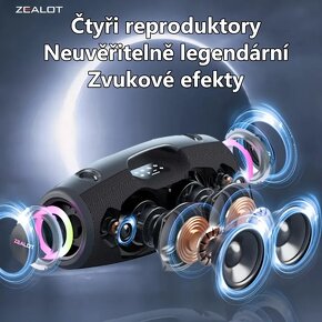 Nový výkonný 100W bluetooth reproduktor ZEALOT- SUPER BASS - 2