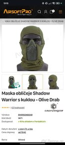 Kukla s maskou - olive - 2