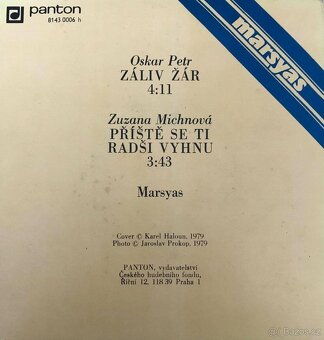 Marsyas – Záliv žár / Příště se Ti radši vyhnu  (SP) - 2