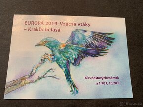 ZNÁMKOVÝ SEŠITEK č.683 - EUROPA 2019: Vzácné vtáky - Krakl'a - 2