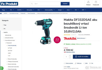 NOVA MAKITA DF332DSA bezuhlíkový šroubovák vrtačka Li-ion - 2