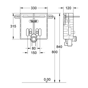 Grohe Uniset - Instalační modul pro umyvadlo - 2