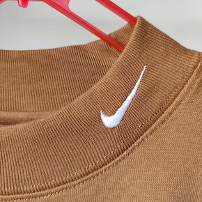 Pánské Nike Long-Sleeve Mock-Neck Triko - hnědé, L - 2