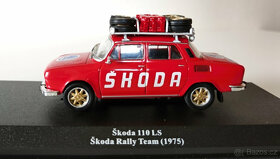 Škoda 110 LS doprovodní vůz Rally 1975, 1:43, Altaya, nový - 2