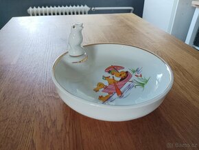 VINTAGE DĚTSKÝ PORCELÁNOVÝ TERMOTALÍŘ PILLIVUYT FRANCIE - 2