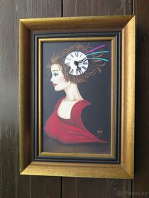 Obraz s hodinami Libuše Ladianská "žena na celý život" - 2