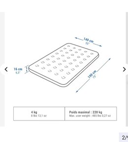 Nafukovací matrace Air basic 140 cm pro 2 osoby - 2