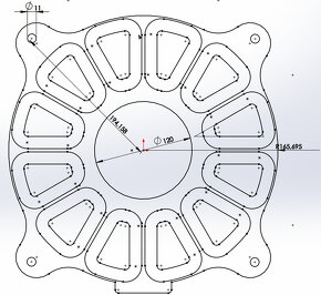 stator pro axiální generátor 1-2,5kw/300RPM - 2