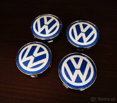 středové krytky VW 60mm stříbrné modré pokličky - 2