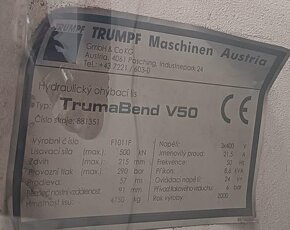 Ohraňovací lis Trumpf V 50 - 2