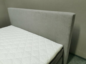 Nová šedá boxspring postel 160 komplet - 2