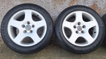 Alu kola R16 5x112 Audi + celoroční pneu 205/55/16 - 2