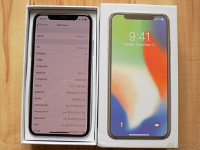 Apple iPhone X 256GB Silver, TOP - ZÁRUKA 12 m - 2