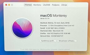 MacBook 12” 2016 CTO/256GB SSD/ ZÁRUKA - 2