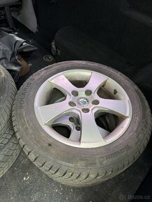 Original Alu kola skoda octavia ll zimni pneu 5x112 r16 - 2