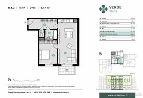 Verde Slaný, 2kk/B, 65,6m2 + 4,5m2 balkón - 2