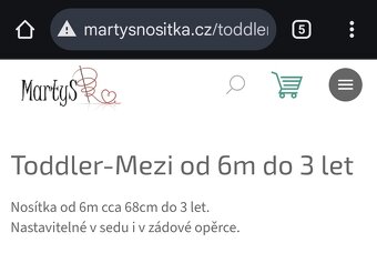 Nosítko Martys Toddler-Mezi lněné - 2