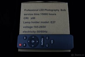 Fotografická LED žárovka 150W E27 3200-5500K dálkové ovl. - 2