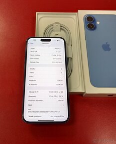 Apple iPhone 16 Plus 128GB záruka Apple 10 měsíců - 2