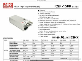 Mean Well RSP-1500-5 spínaný zdroj uzavřený 1500W 5V - 2