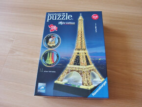 3D svítící puzzle Eiffelova věž zn. Ravensburger - j. NOVÉ - 2