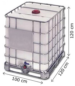 Nádrž na vodu IBC kontejner 1000 L - SUPER CENA, AKCE - 2