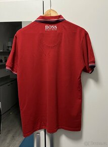 Pánské červené triko Hugo Boss v.L. Big logo nová kolekce - 2